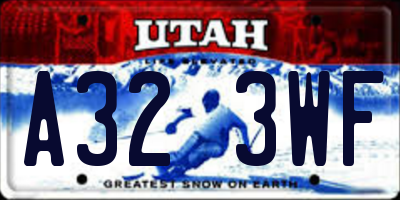 UT license plate A323WF