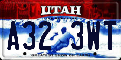 UT license plate A323WT