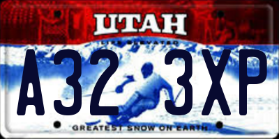 UT license plate A323XP