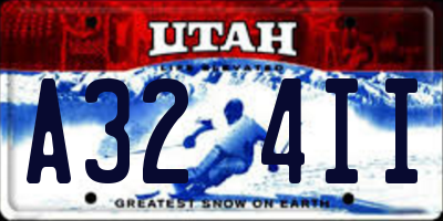 UT license plate A324II
