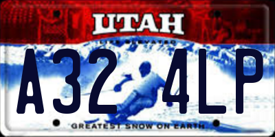 UT license plate A324LP
