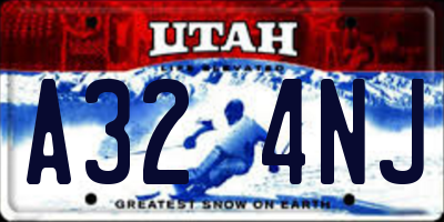 UT license plate A324NJ