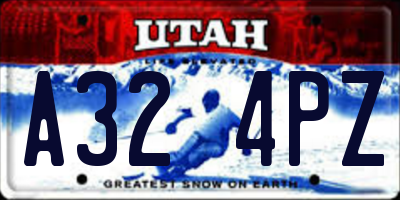 UT license plate A324PZ