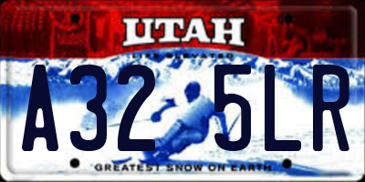 UT license plate A325LR