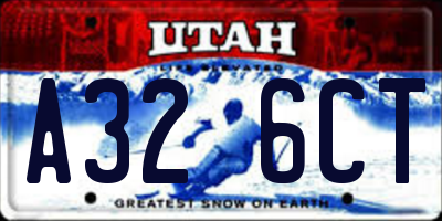 UT license plate A326CT