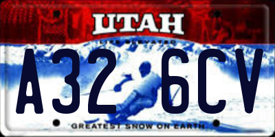 UT license plate A326CV