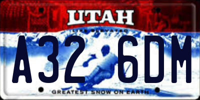 UT license plate A326DM