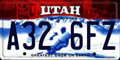 UT license plate A326FZ