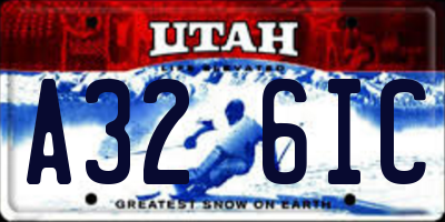 UT license plate A326IC