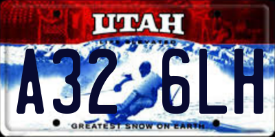 UT license plate A326LH