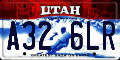 UT license plate A326LR