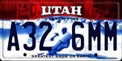 UT license plate A326MM