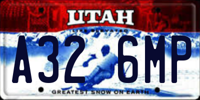 UT license plate A326MP