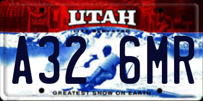 UT license plate A326MR