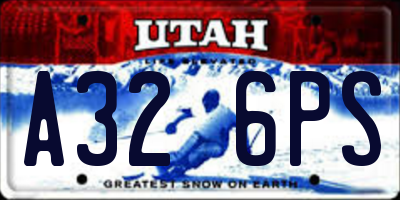 UT license plate A326PS