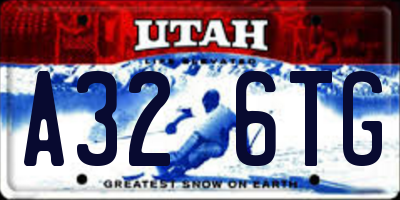 UT license plate A326TG