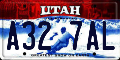 UT license plate A327AL