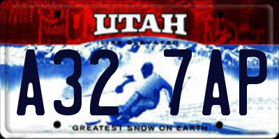 UT license plate A327AP