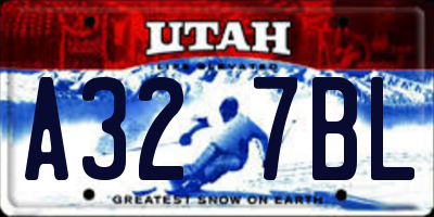 UT license plate A327BL
