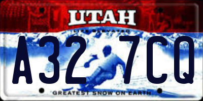 UT license plate A327CQ