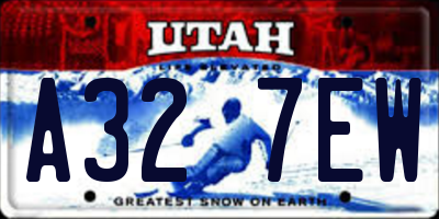 UT license plate A327EW