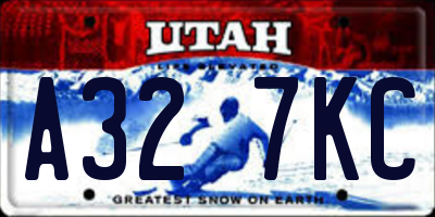 UT license plate A327KC