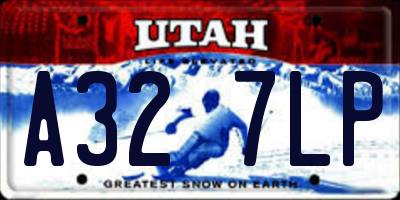 UT license plate A327LP