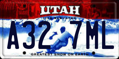 UT license plate A327ML