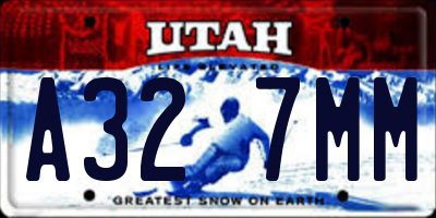 UT license plate A327MM