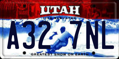 UT license plate A327NL