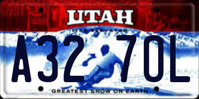 UT license plate A327OL