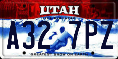 UT license plate A327PZ