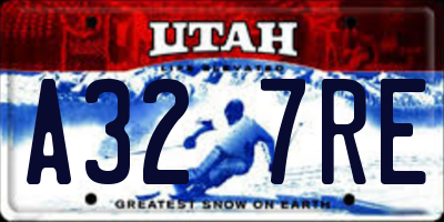 UT license plate A327RE