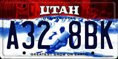 UT license plate A328BK