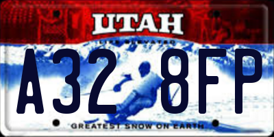 UT license plate A328FP