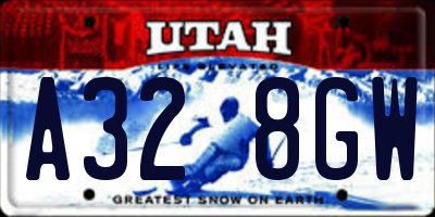 UT license plate A328GW