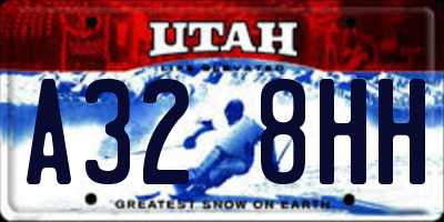 UT license plate A328HH