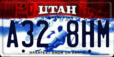 UT license plate A328HM