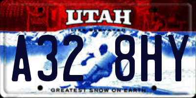UT license plate A328HY