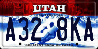 UT license plate A328KA