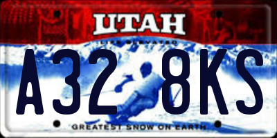 UT license plate A328KS