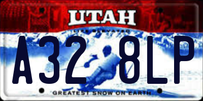 UT license plate A328LP