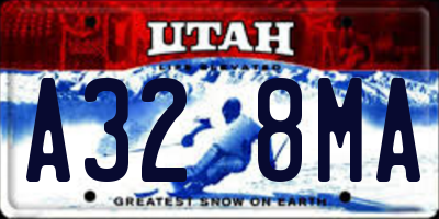 UT license plate A328MA
