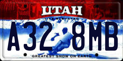 UT license plate A328MB