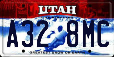 UT license plate A328MC