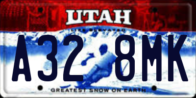 UT license plate A328MK
