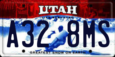 UT license plate A328MS