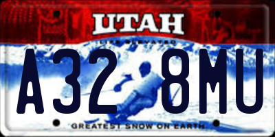 UT license plate A328MU