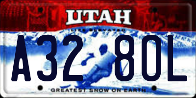 UT license plate A328OL