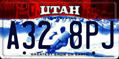 UT license plate A328PJ